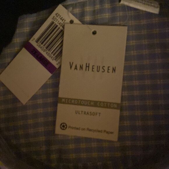 Van Heusen Micro-Touch Cotton Ultrasoft Men’s Button Down Short Sleeve - Picture 7 of 7